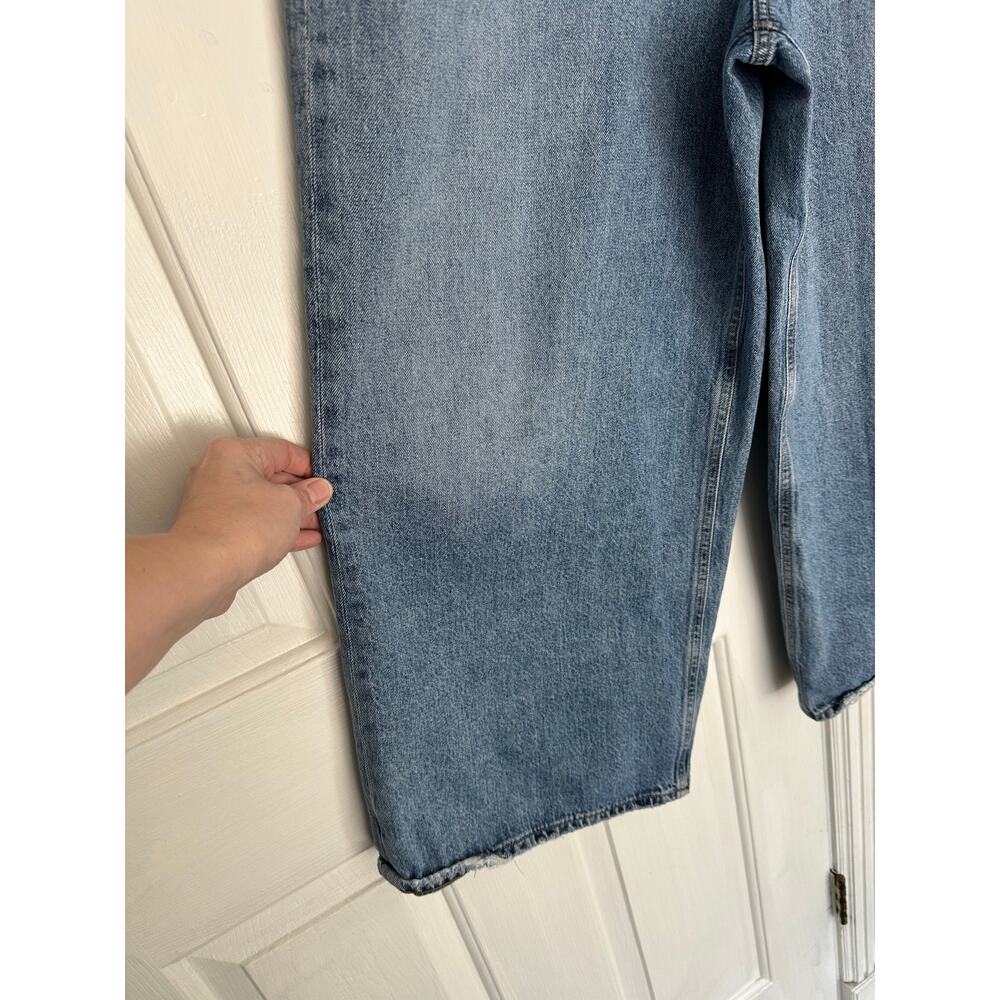 AGOLDE Valeria Jean Sz 28 Baggy Oversized Distressed Hem Denim Wide Leg - Picture 4 of 9